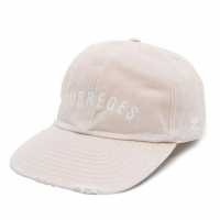 Courrèges Women's 'Logo-Embroidered Distressed' Cap