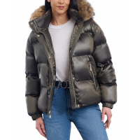 Michael Kors Women's 'Hooded Faux-Fur-Trim Puffer Coat'