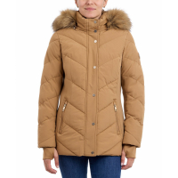 Michael Kors Women's 'Faux-Fur-Trim Hooded Puffer Coat'