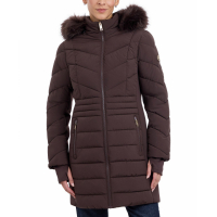 Michael Kors Women's 'Faux-Fur-Trim Hooded Puffer Coat'