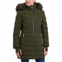 Michael Kors Women's 'Faux-Fur-Trim Hooded Puffer Coat'