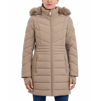 Michael Kors Women's 'Faux-Fur-Trim Hooded Puffer Coat'