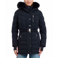 Michael Kors Women's 'Belted Bibbed Hooded Puffer Coat'