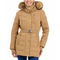 Michael Kors Women's 'Belted Bibbed Hooded Puffer Coat'