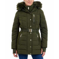 Michael Kors Women's 'Belted Bibbed Hooded Puffer Coat'