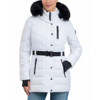 Michael Kors Women's 'Belted Bibbed Hooded Puffer Coat'