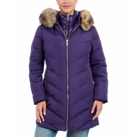 Michael Kors Women's 'Bibbed Faux-Fur-Trim Hooded Puffer Coat'